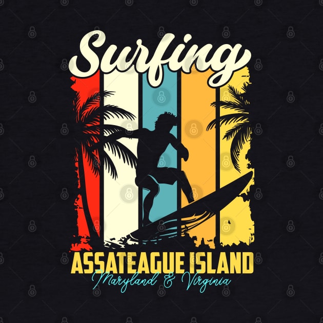 Surfing | Assateague Island, Maryland and Virginia by T-shirt US